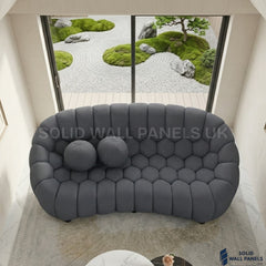 Bella Grey Bubble 3 Seater Sofa – 3D Mesh Fabric | Modern Sculptural Design