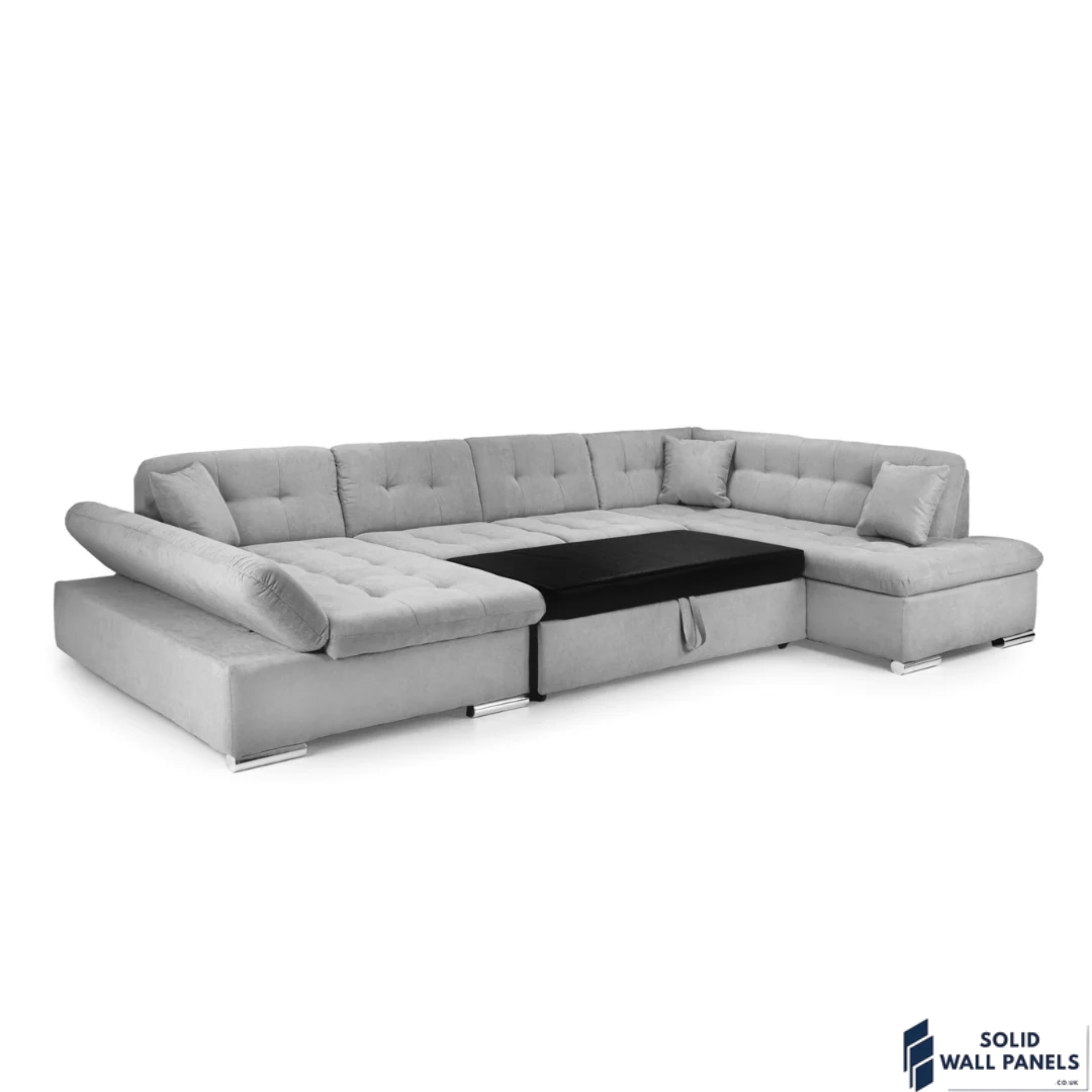 Bergen U Shape Sofa Bed with Storage – Large 6 Seater Corner Sofa Bed UK