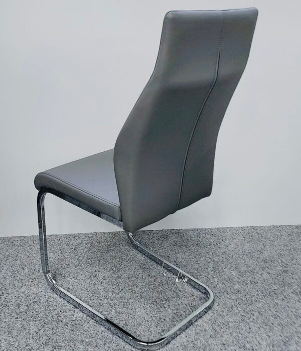 Berlin Grey Dining Chairs Set of 2 | Modern Cantilever 