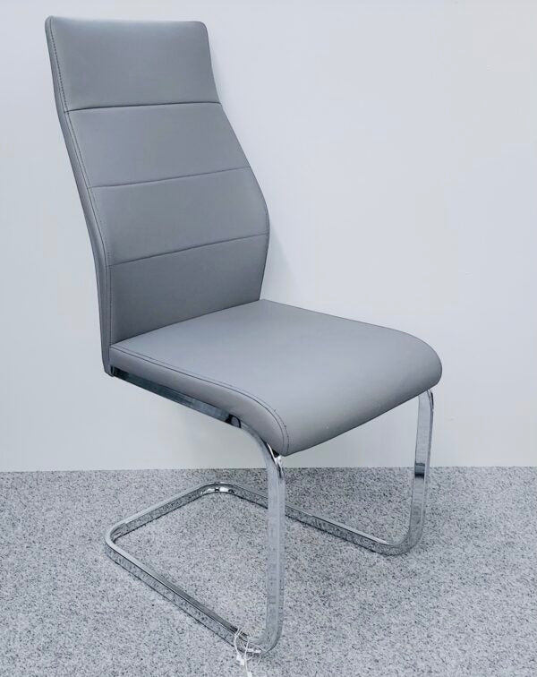 Berlin Grey Dining Chairs Set of 2 | Modern Cantilever 