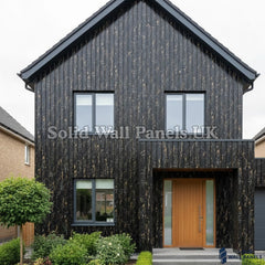 Black & Gold Marble Effect WPC Wall Panels – Waterproof Indoor & Outdoor Cladding | Solid Wall Panels UK