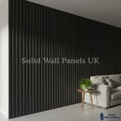 Black Seamless PVC Outdoor Wall Panels UK | Waterproof Exterior Panels