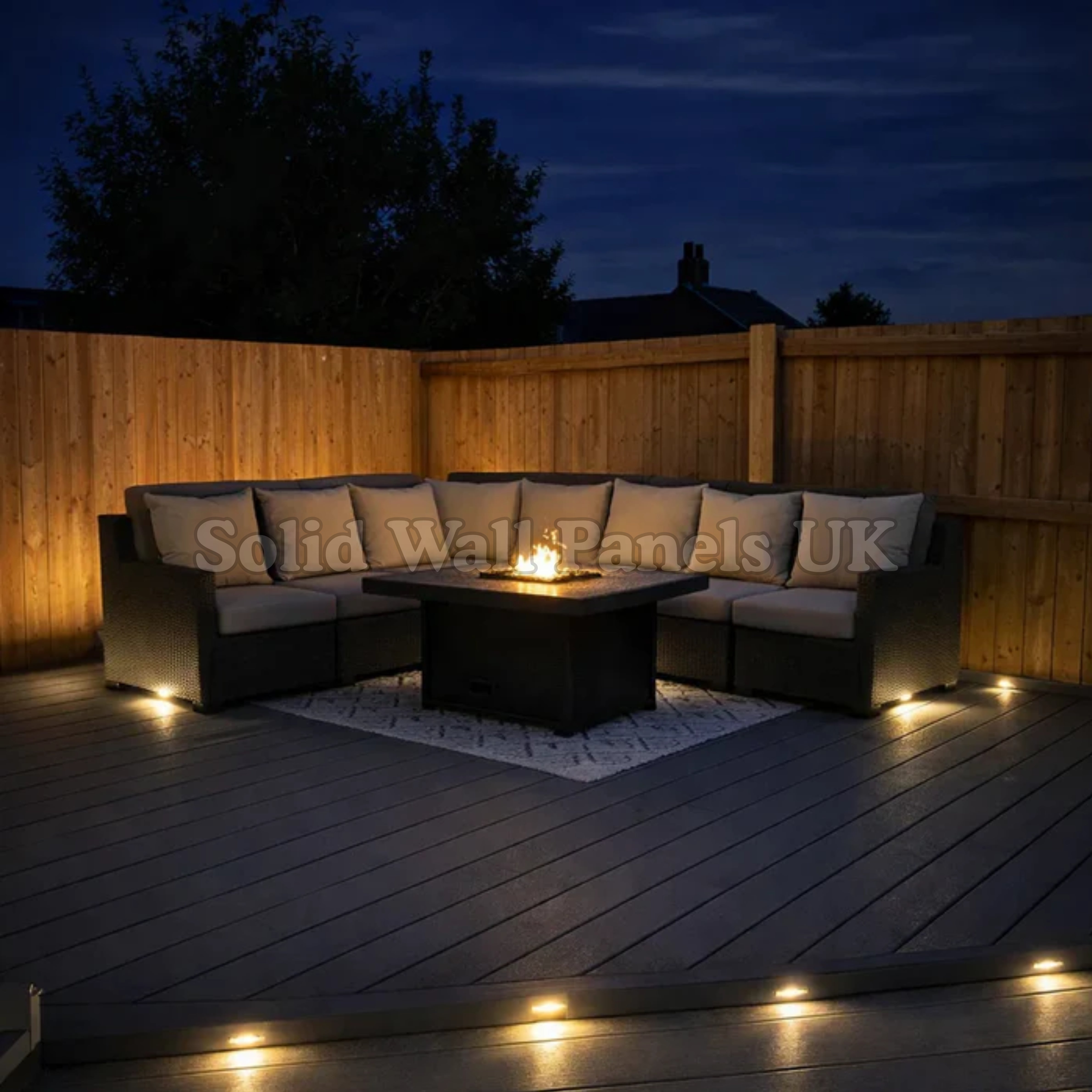 Black WPC Decking Board – 290cm (4 pieces) | Outdoor Composite Decking – Low Maintenance & Slip Resistant