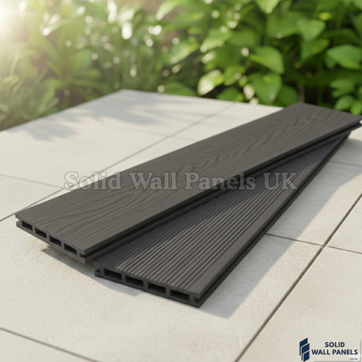 Black WPC Decking Board – 290cm (4 pieces) | Outdoor Composite Decking – Low Maintenance & Slip Resistant
