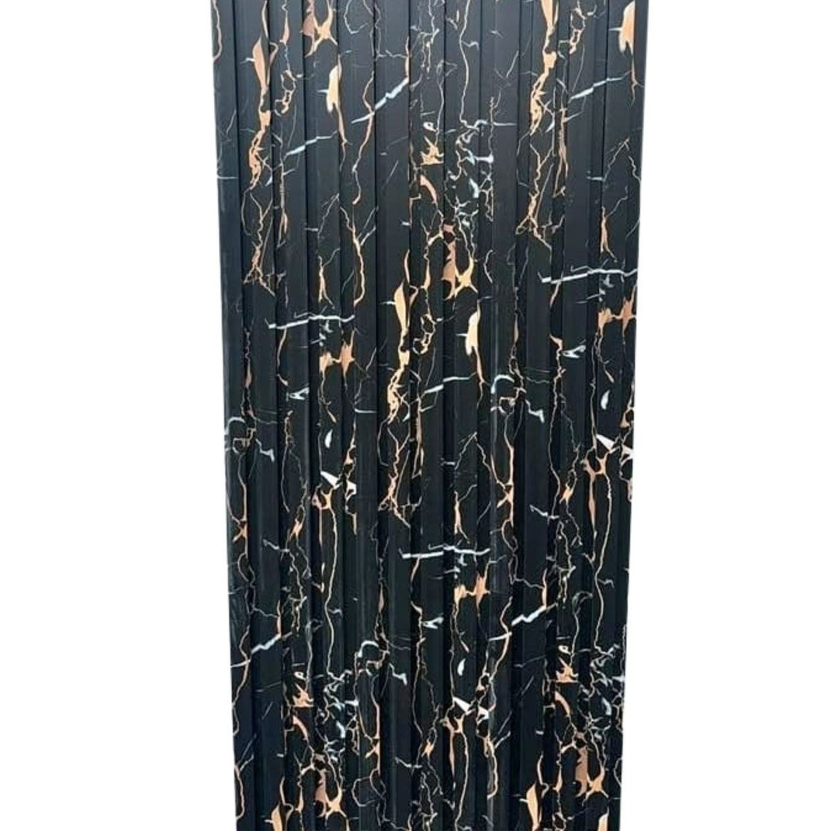 Waterproof Black & Gold Marble Slatted Wall Panels  – Fast UK Delivery
