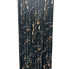 Waterproof Black & Gold Marble Slatted Wall Panels  – Fast UK Delivery