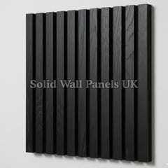 Square Acoustic Wood Wall Panels – Black | 12 Pieces 60x60cm | Solid Wall Panels UK