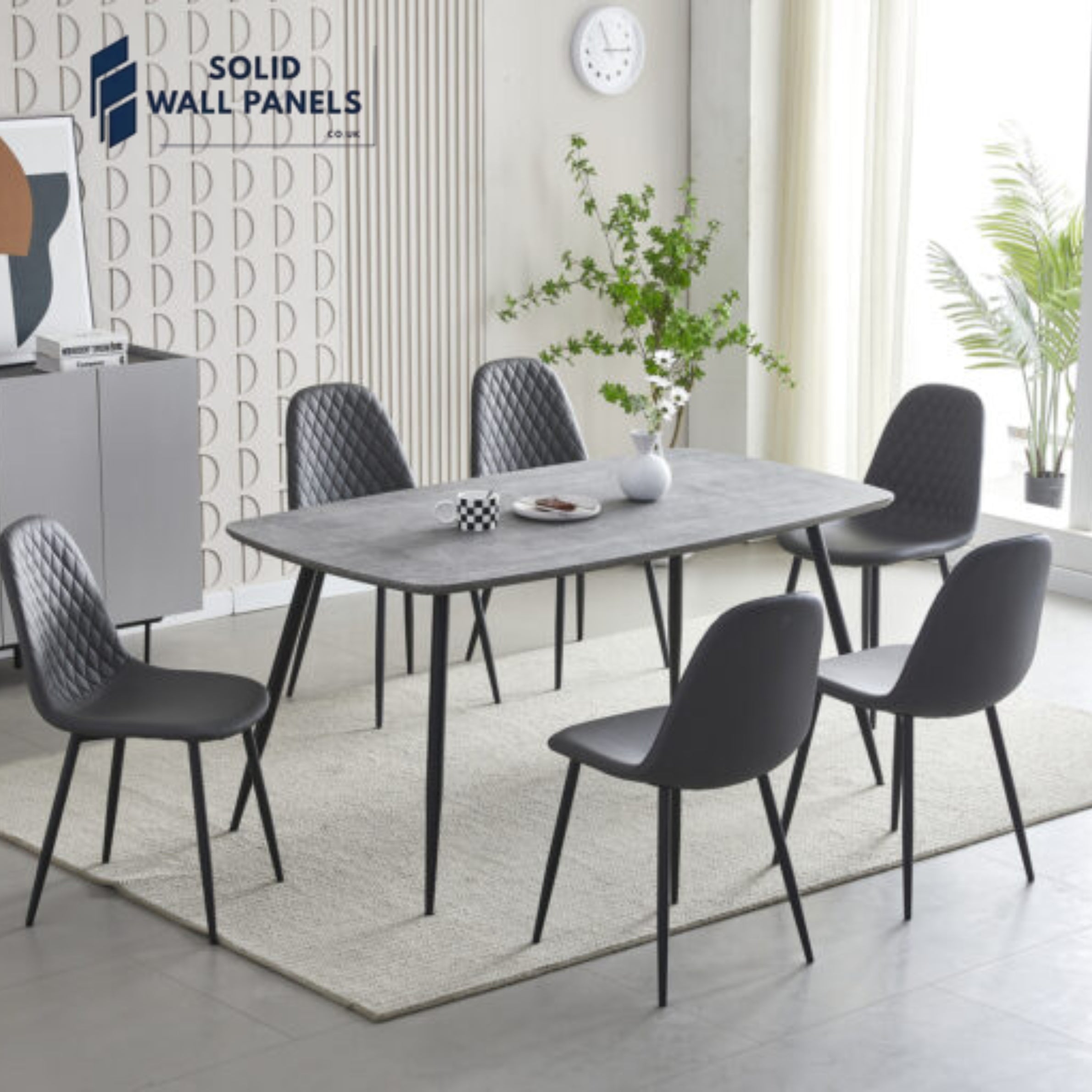 Boston Dining Table with 6 Chairs | Modern Dining Set