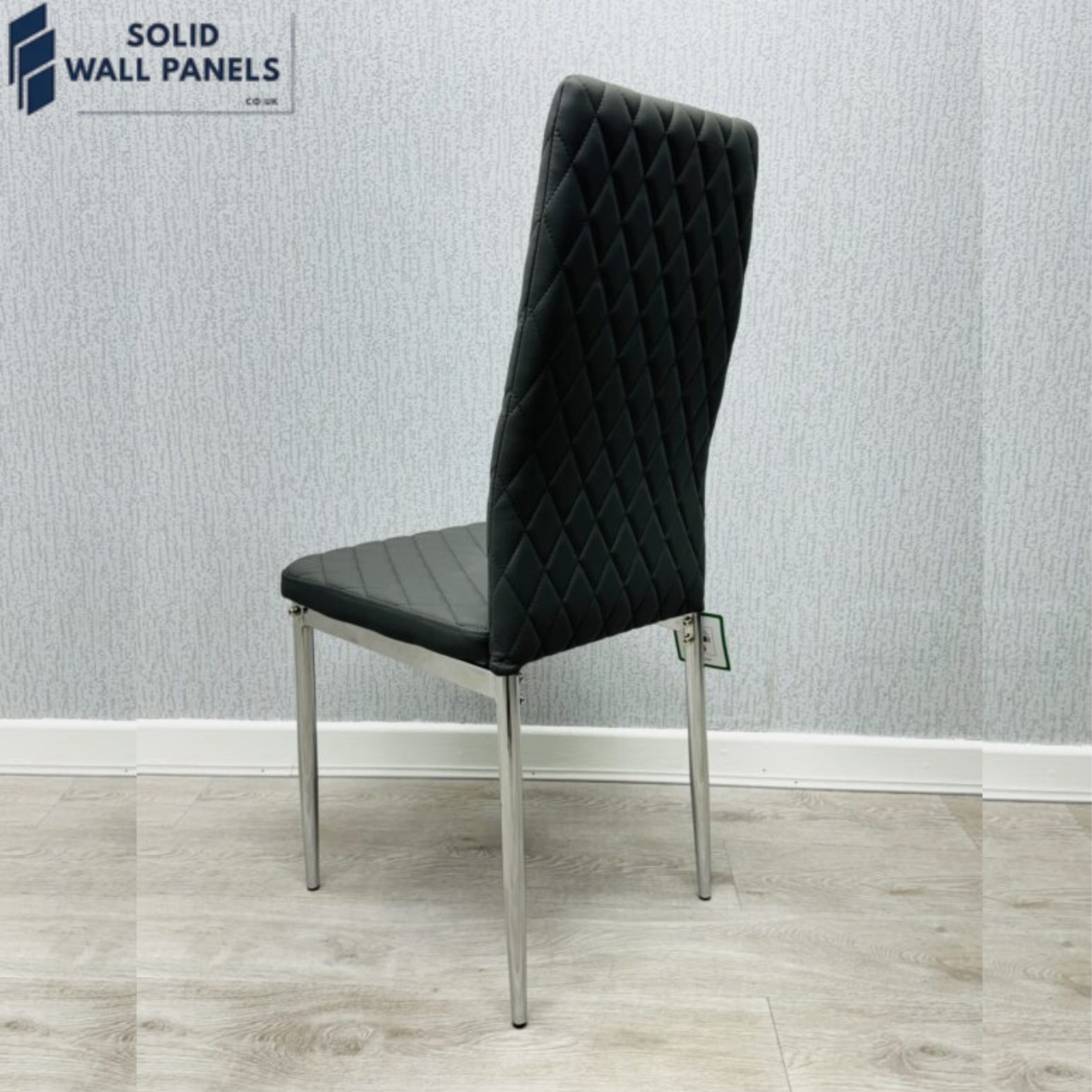 California High-Back Quilted PU Leather Dining Chair Set of 4