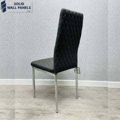 California High-Back Quilted PU Leather Dining Chair Set of 4