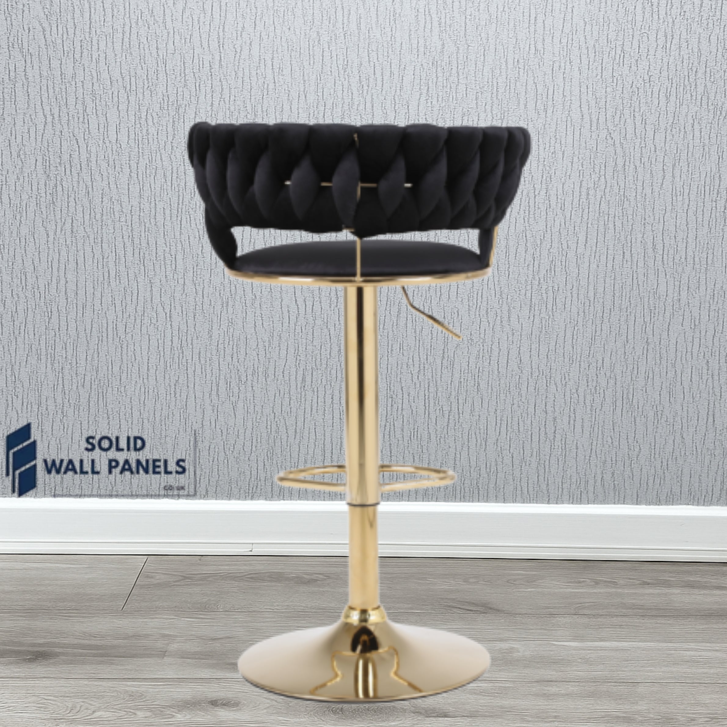 Camelia Breakfast Bar Stool – Premium Velvet with Gold Frame | Luxury Modern Set of 2