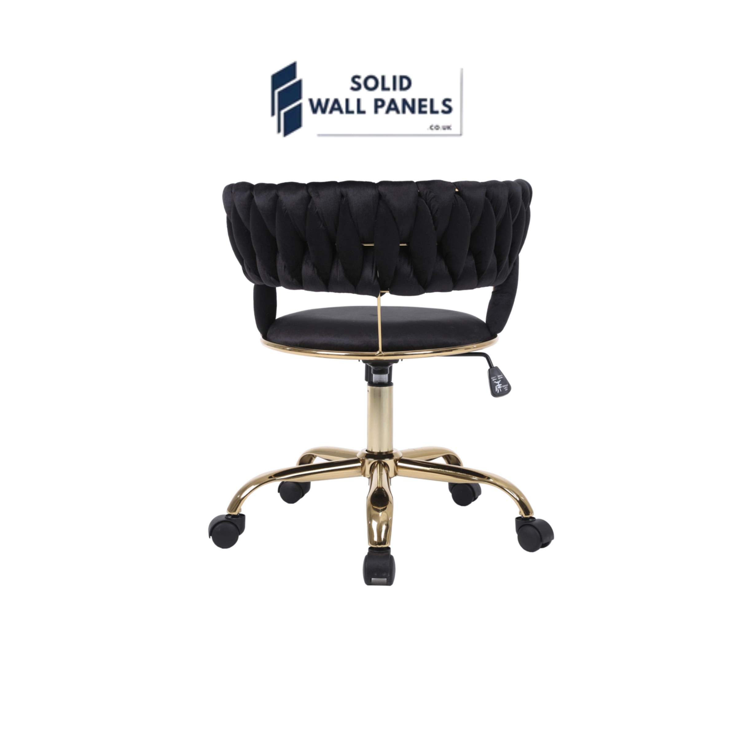 Camelia Office / Salon Chairs | Cream & Gold, Black & Gold | Adjustable Height