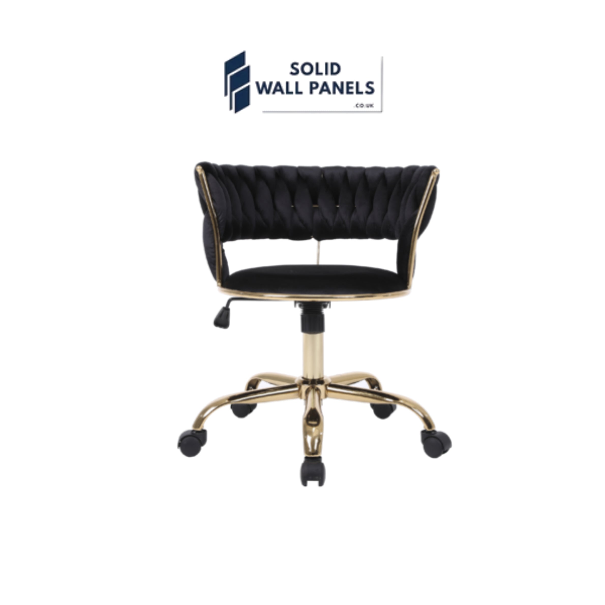 Camelia Office / Salon Chairs | Cream & Gold, Black & Gold | Adjustable Height