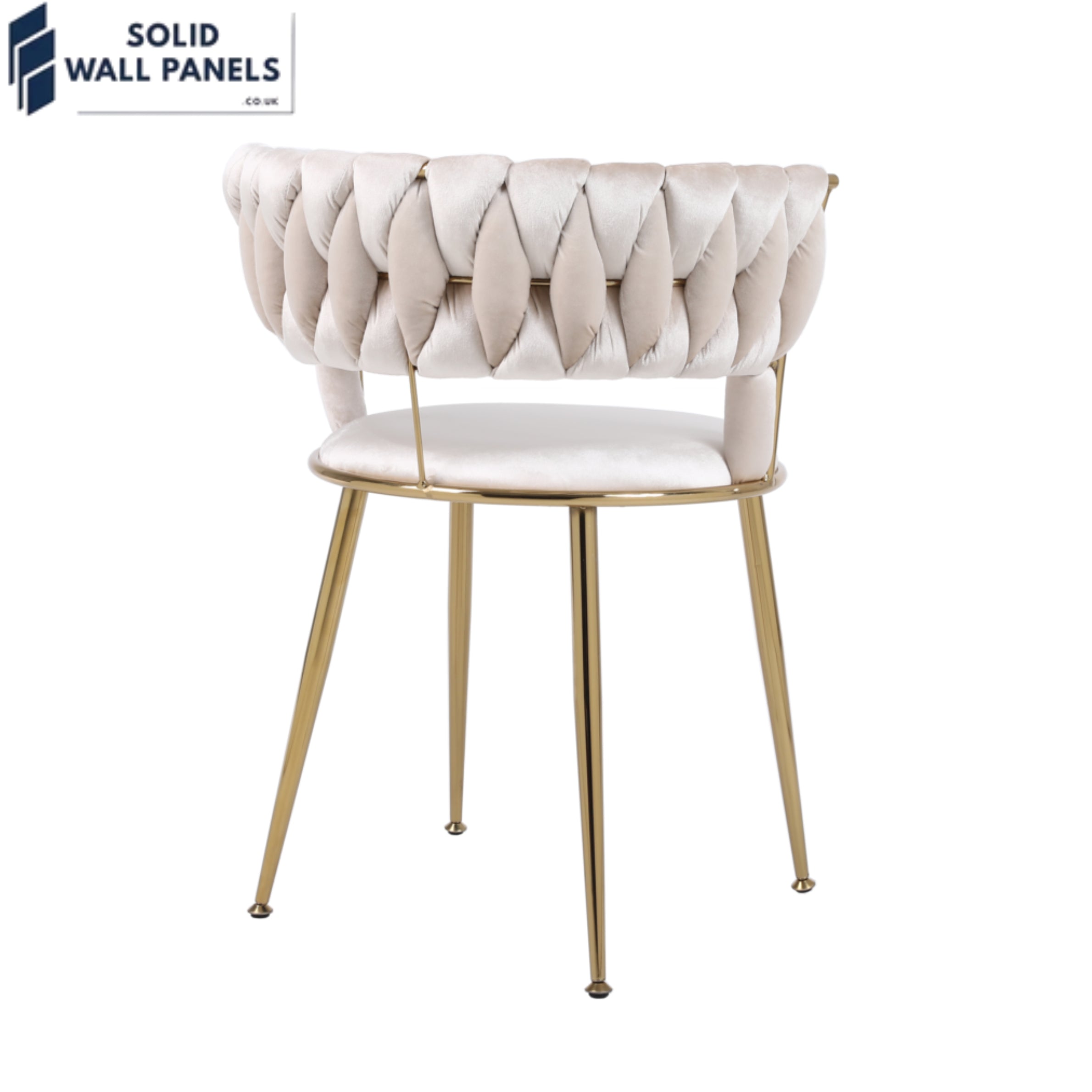 Camelia Curved Velvet Backrest Dining Chair – Luxury Velvet & Metal 