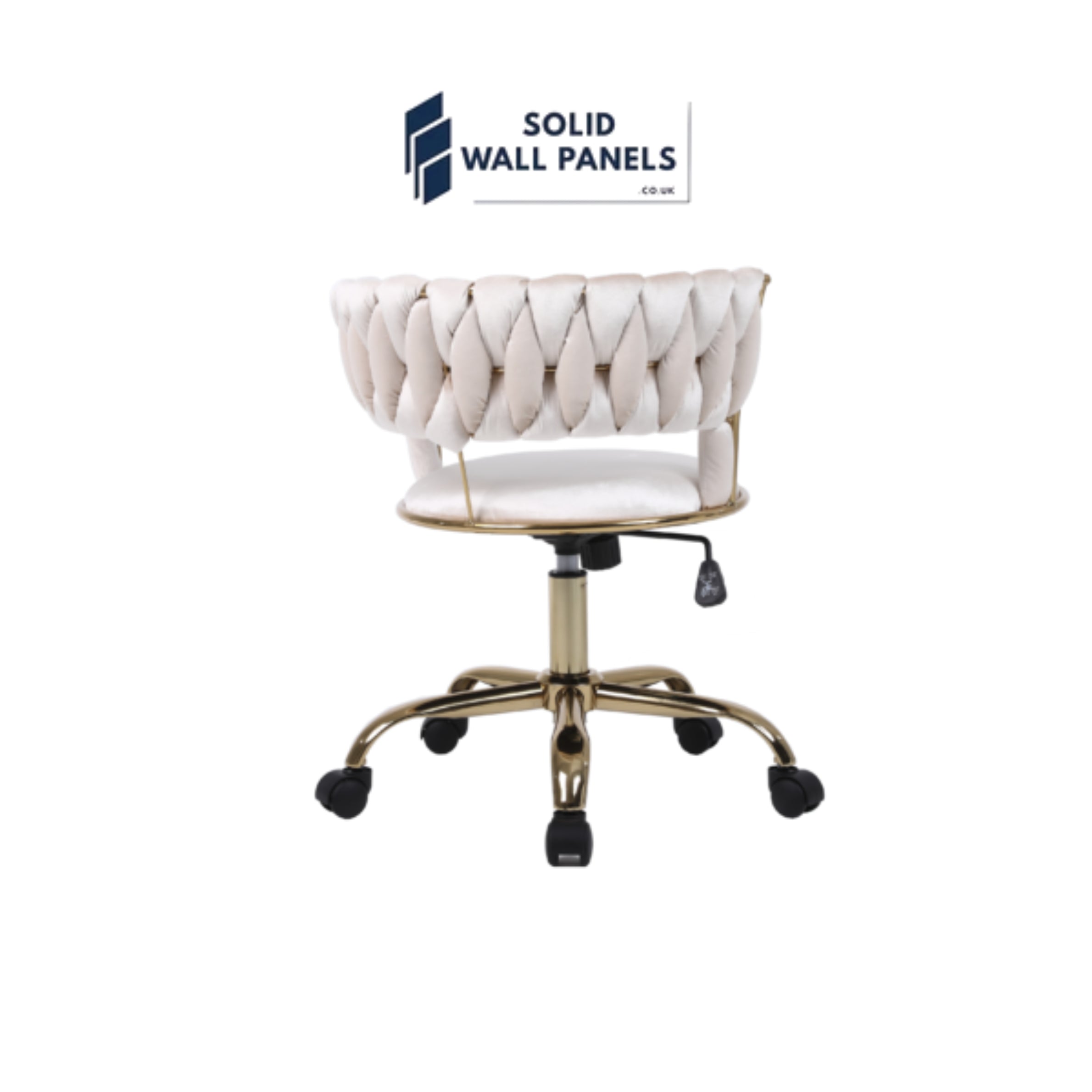 Camelia Office / Salon Chairs | Cream & Gold, Black & Gold | Adjustable Height