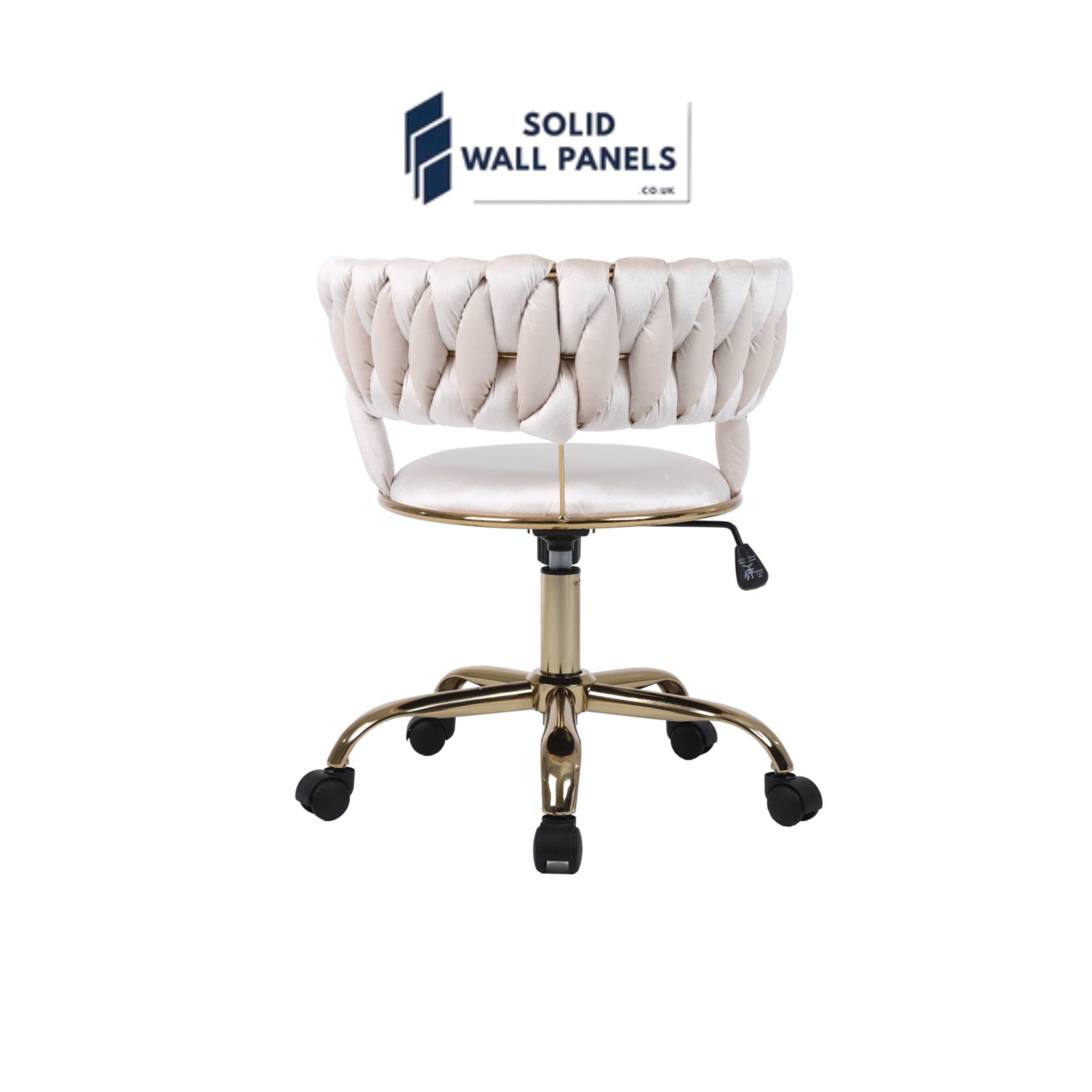 Camelia Office / Salon Chairs | Cream & Gold, Black & Gold | Adjustable Height