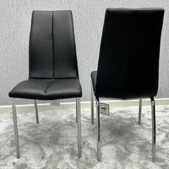 Carlo Modern Dining Chairs Set of 2 | White, Grey & Black