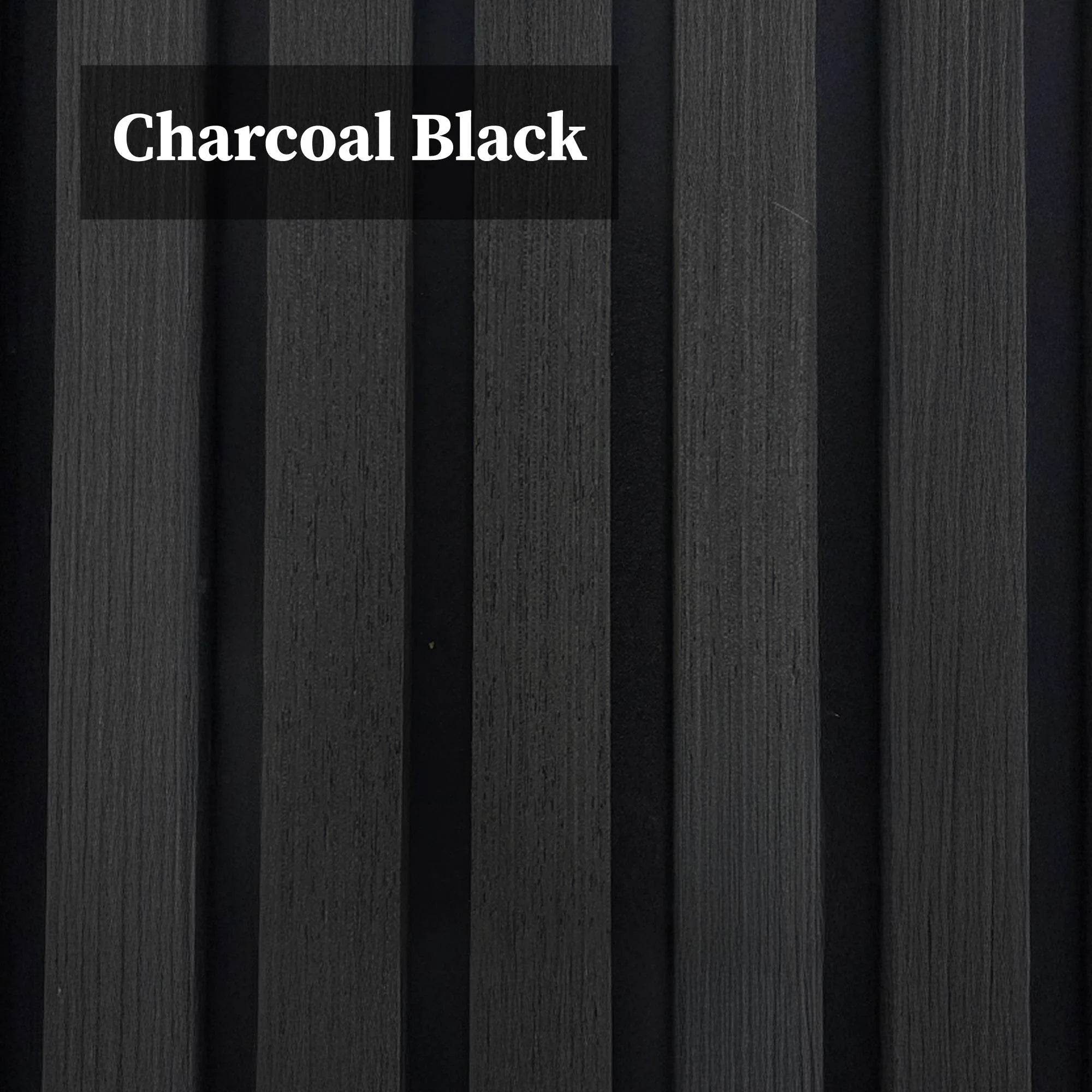 Square Acoustic Wood Wall Panels - Charcoal Black 60cm x 60cm (4 Pieces) | Fast UK Delivery