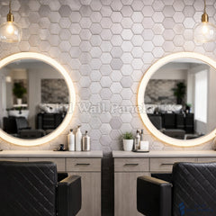 Chrome Hexagon Mosaic Wall Tiles 30cm x 30cm (10 Pieces) – Self Adhesive Peel & Stick Tiles