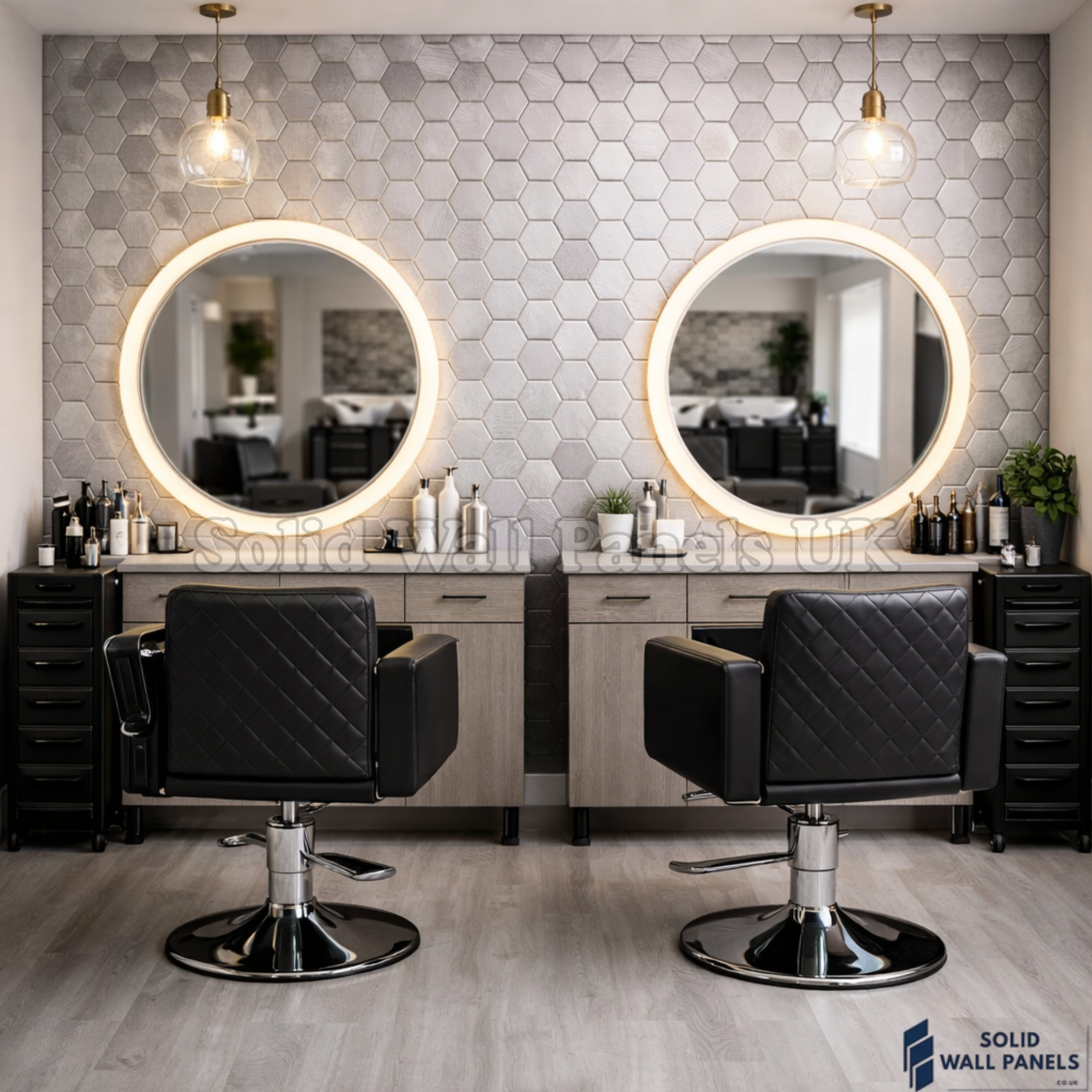 Chrome Mini Hexagon Mosaic Wall Tiles 30cm x 30cm (10 Pieces) – Self Adhesive Peel & Stick Tiles