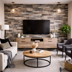 Chrome Washed Slate Mosaic Wall Tiles 30 x 30 cm (10 Pieces) – Self Adhesive Peel & Stick Tiles