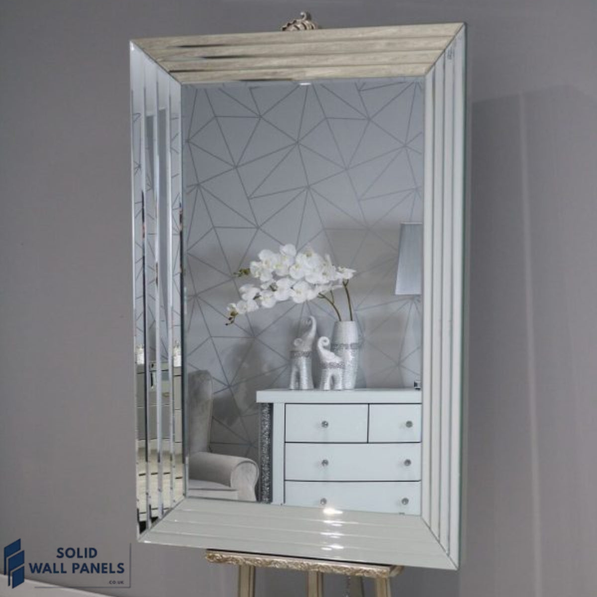 Clara Mirror – 120×80 cm | Classic Elegant Wall Mirror | Solid Wall Panels UK