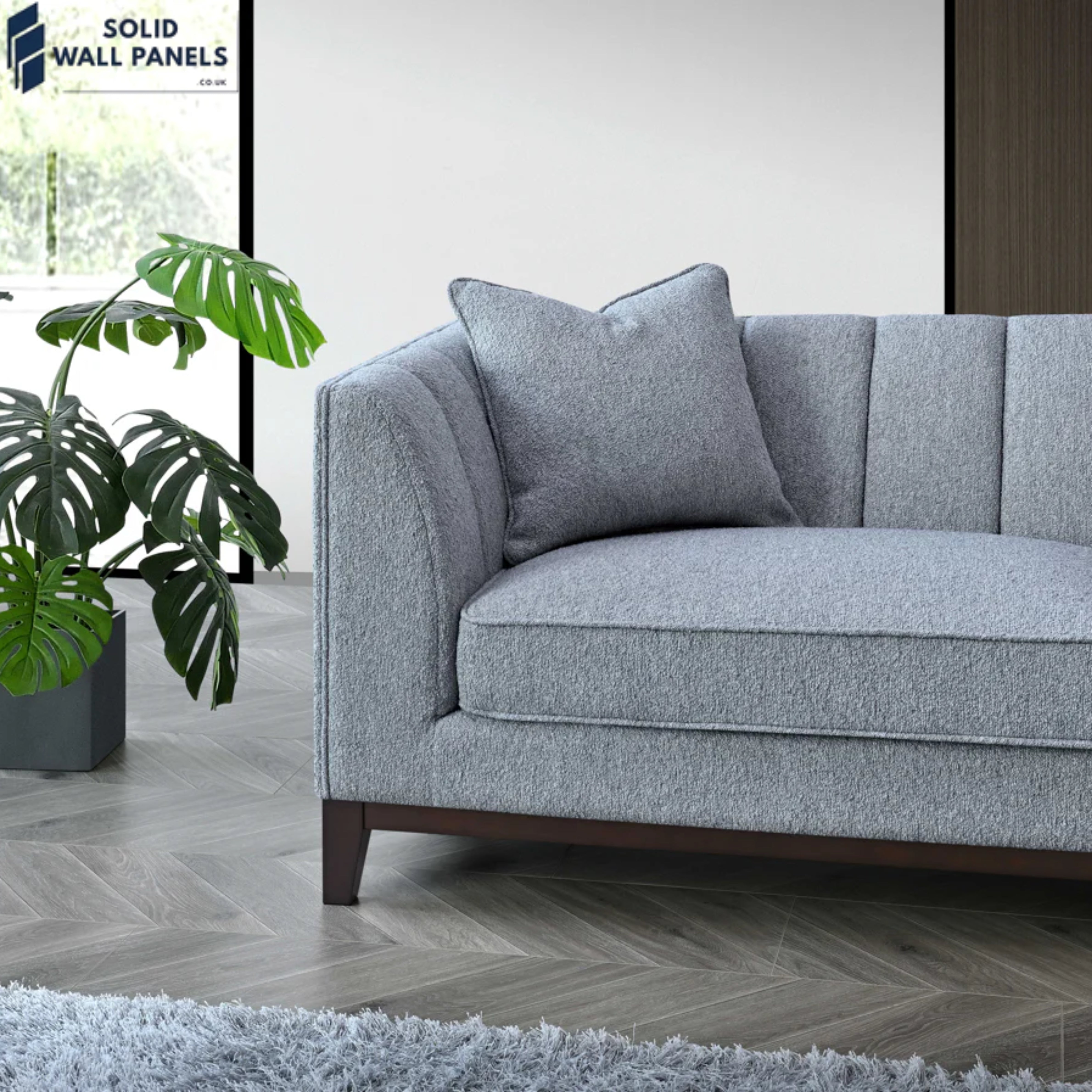 Cooper 3 Seater Sofa in Dolphin Boucle | Mid-Century Modern Design