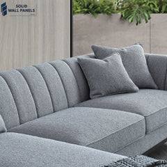 Cooper Left Hand Corner Sofa – Dolphin Bouclé Fabric | Mid-Century Modern Design