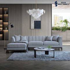 Cooper Left Hand Corner Sofa – Dolphin Bouclé Fabric | Mid-Century Modern Design