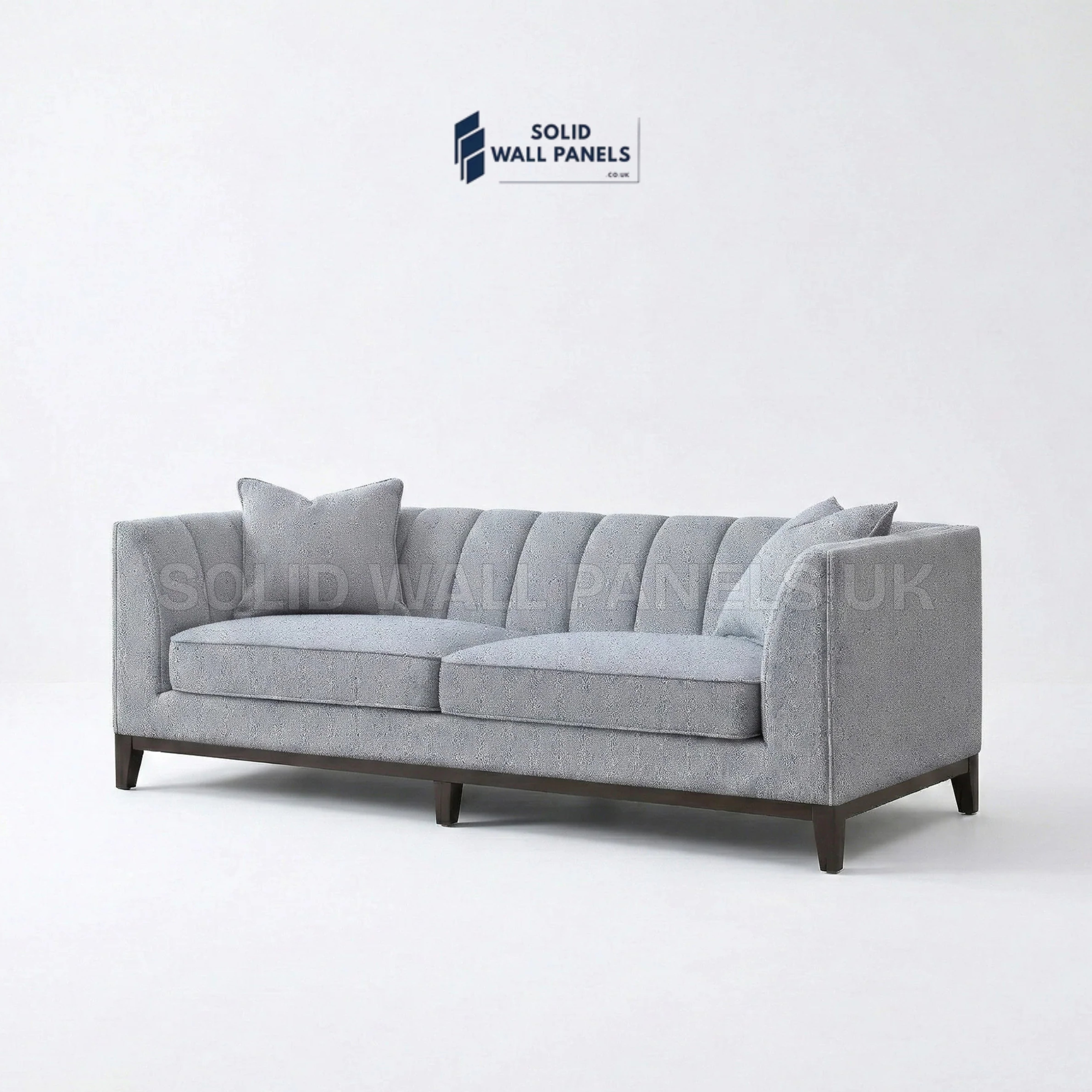Cooper Bouclé 3 Seater Sofa – Dolphin Grey | Mid Century Modern Design