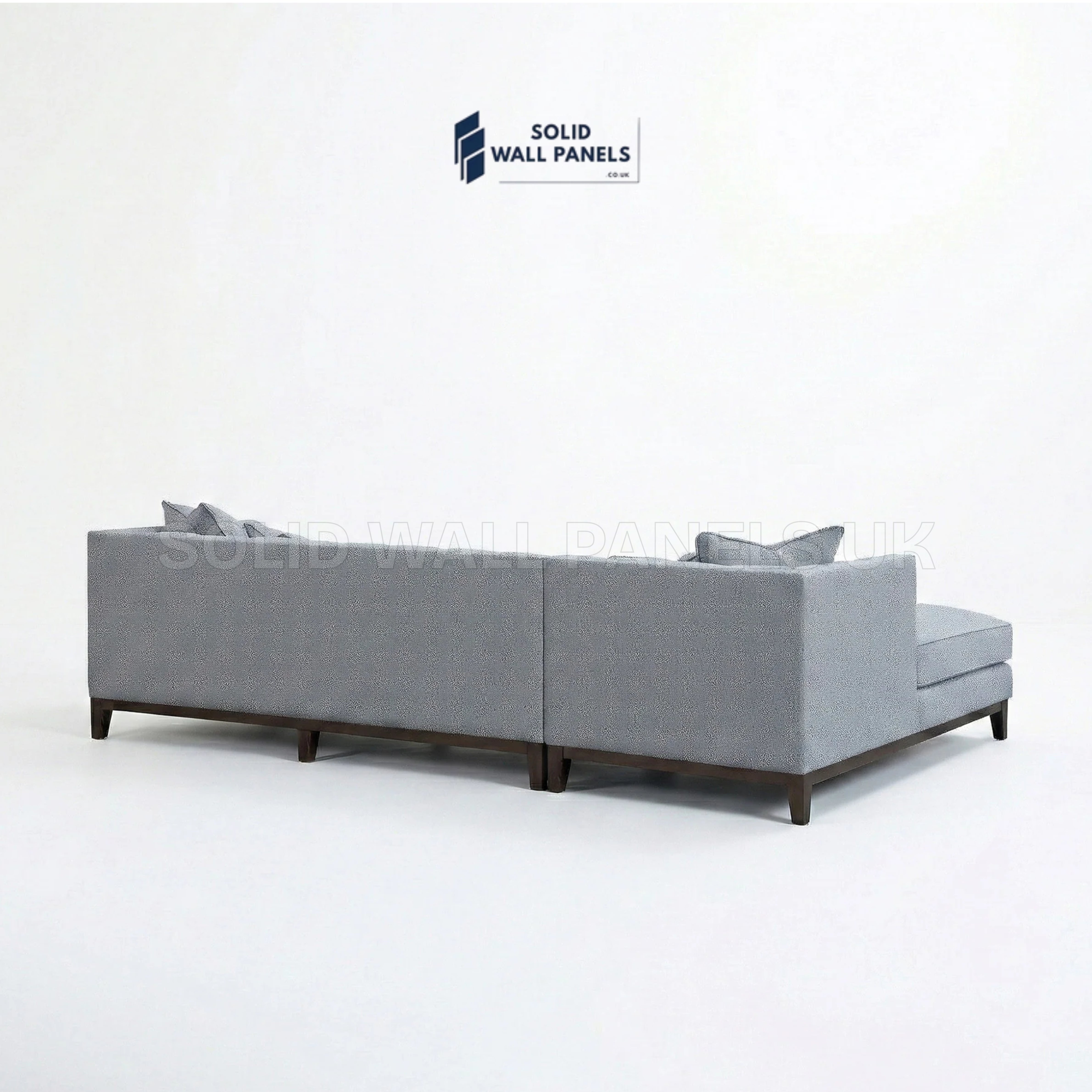 Cooper Bouclé Left Hand Facing Corner Sofa – Dolphin Grey | LHF Mid Century Modern Design