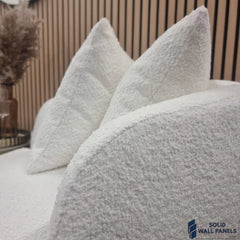 Cuddle Accent Chair – Soft Boucle Fabric | Organic Curves & Bold Design