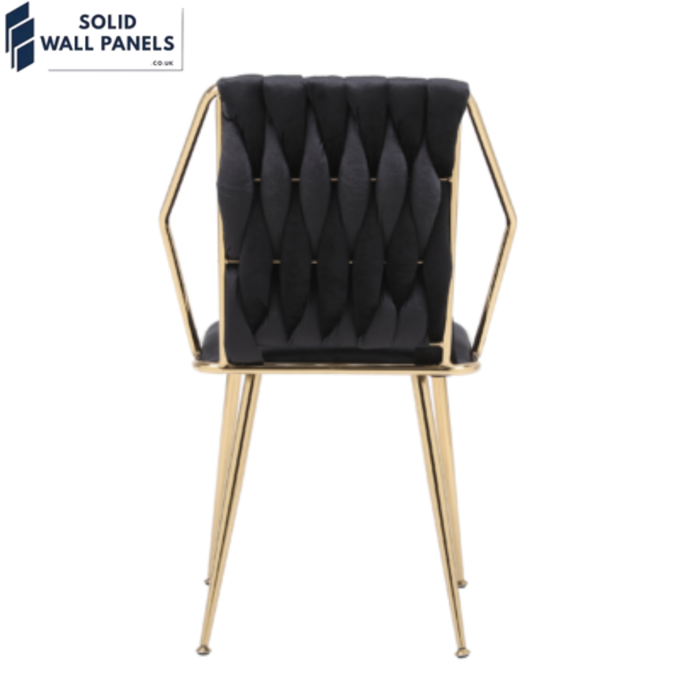 Daisy Stitched Velvet Backrest Dining Chair | Luxury Velvet & Metal