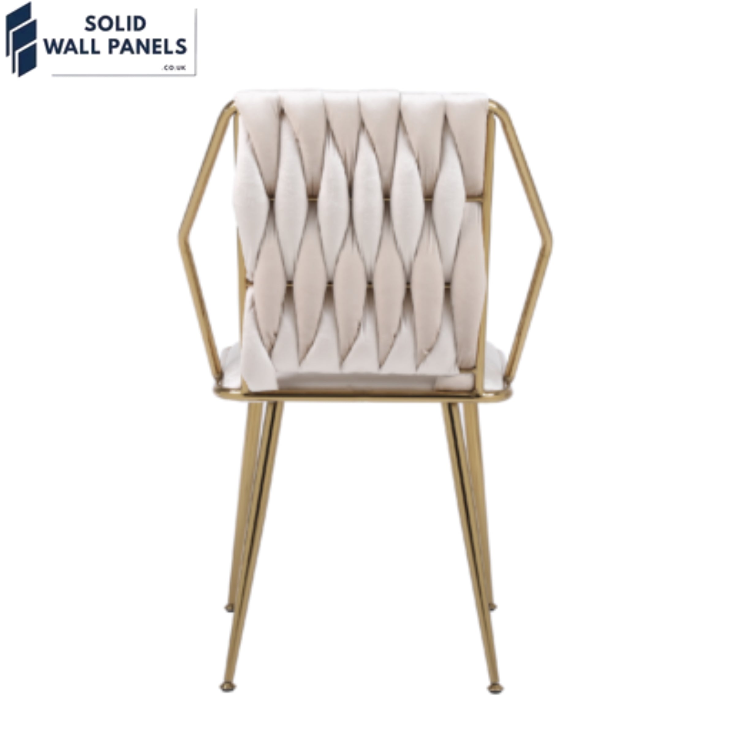 Daisy Stitched Velvet Backrest Dining Chair | Luxury Velvet & Metal