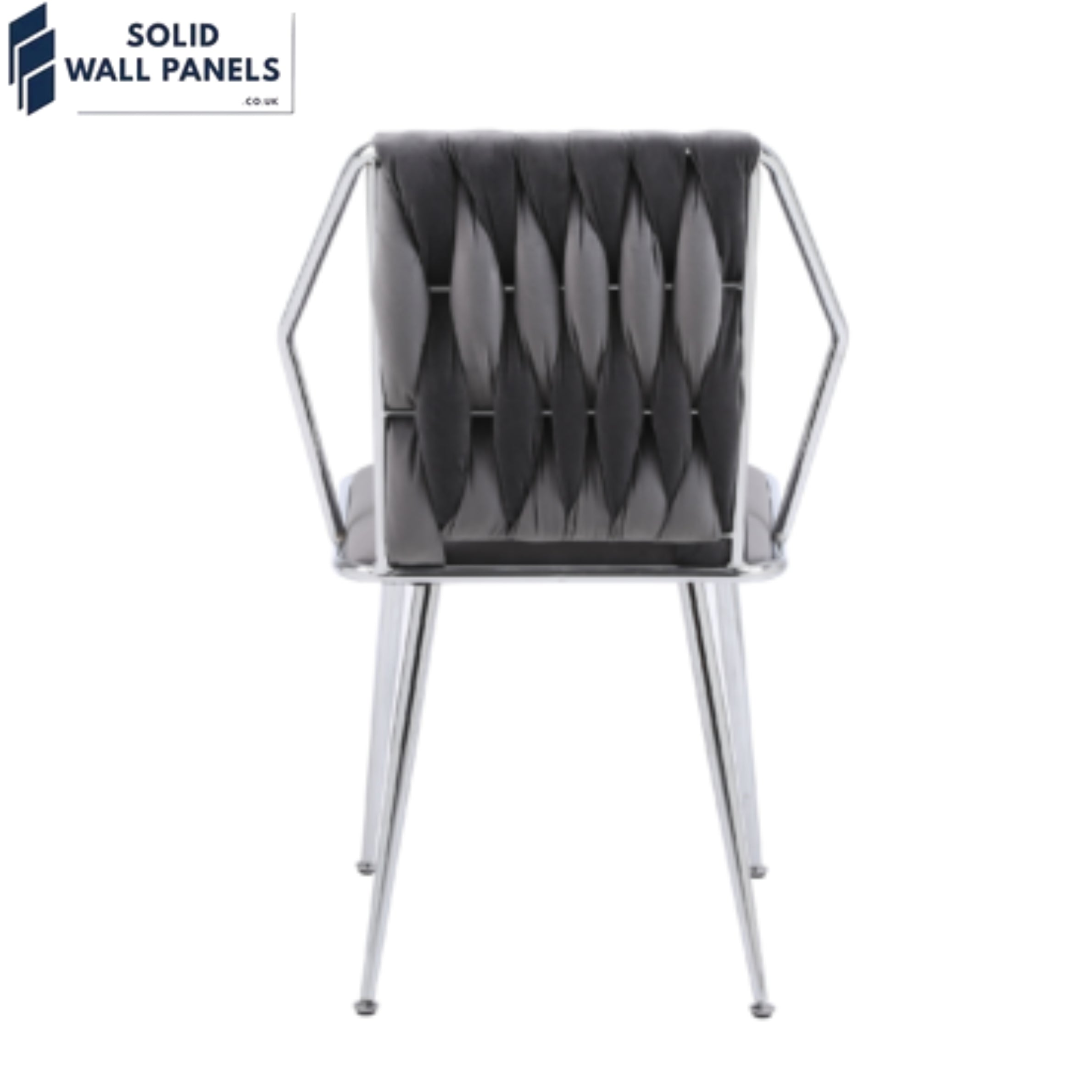 Daisy Stitched Velvet Backrest Dining Chair | Luxury Velvet & Metal