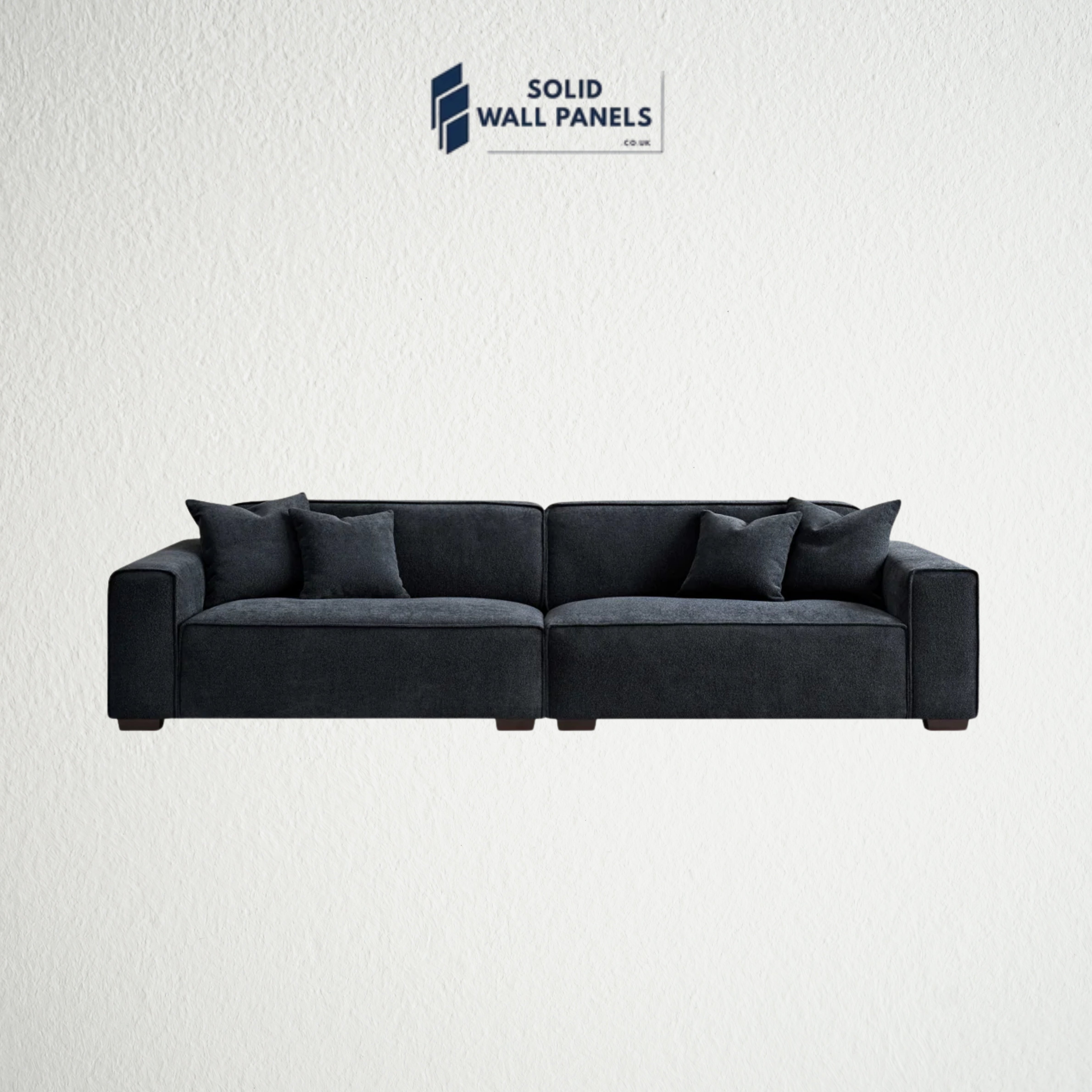 Dakota Sofa Range – Midnight Boucle Fabric | 3 Seater, Chair & Footstool Options | Luxury Modern Design