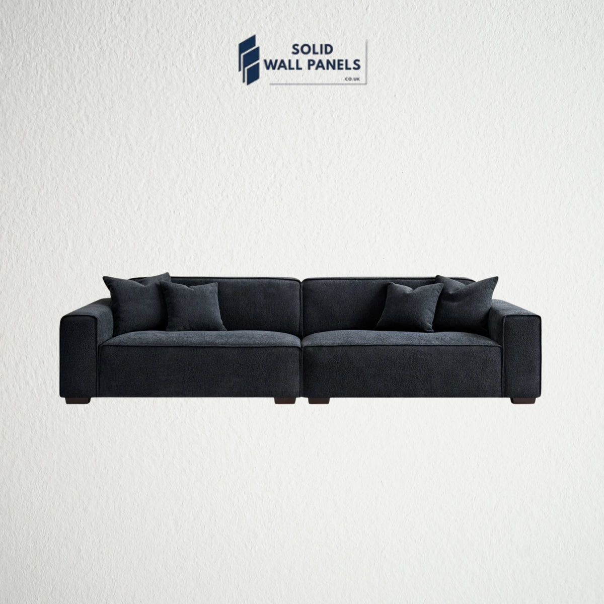 Dakota Sofa Range – Midnight Boucle Fabric | 3 Seater, Chair & Footstool Options | Luxury Modern Design