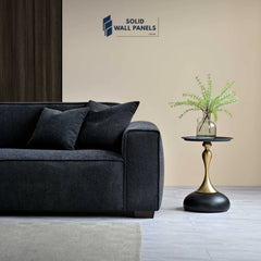 Dakota Sofa Range – Midnight Boucle Fabric | 3 Seater, Chair & Footstool Options | Luxury Modern Design