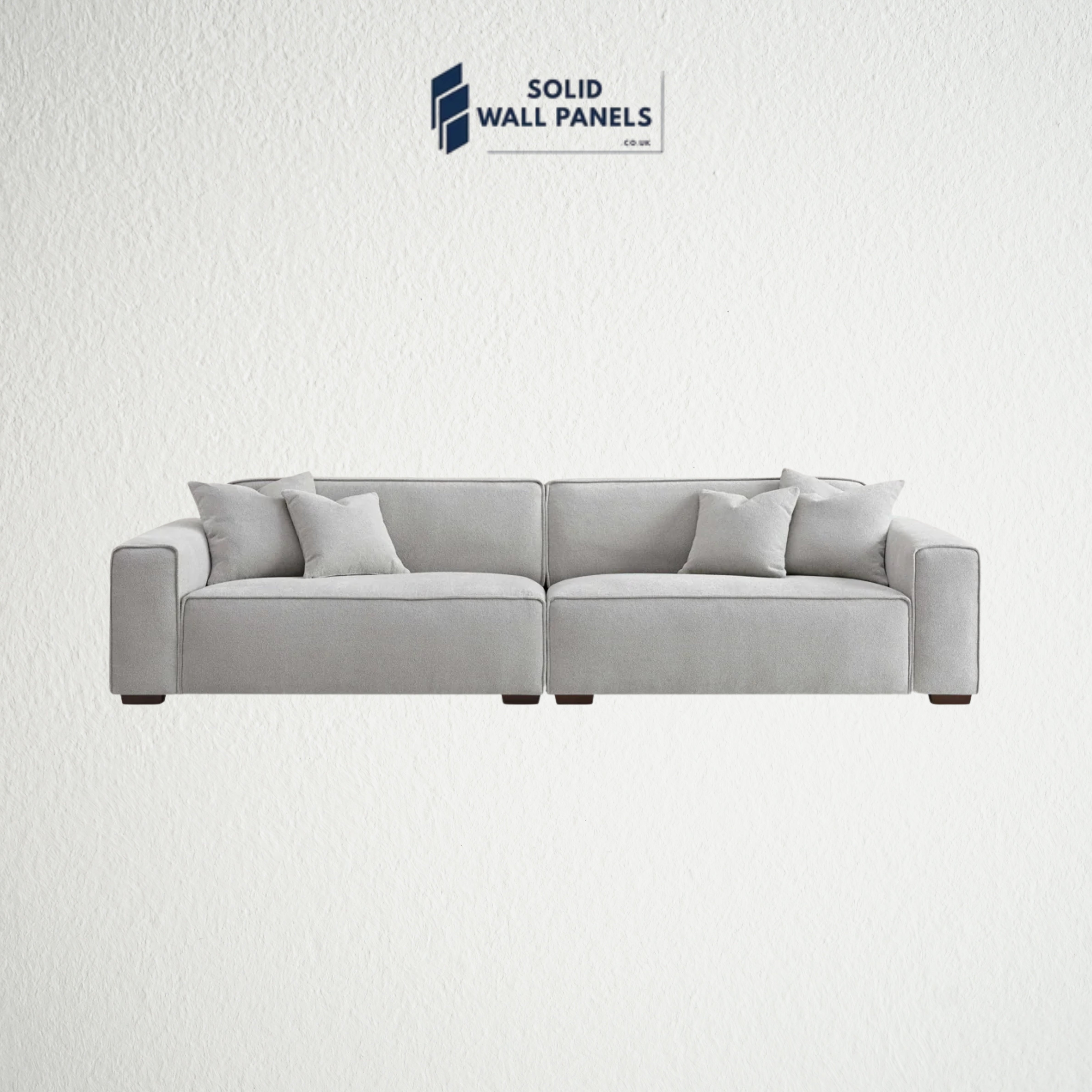 Dakota Sofa Range – Pebble Boucle Fabric | 3 Seater, Chair & Footstool Options | Luxury Modern Design