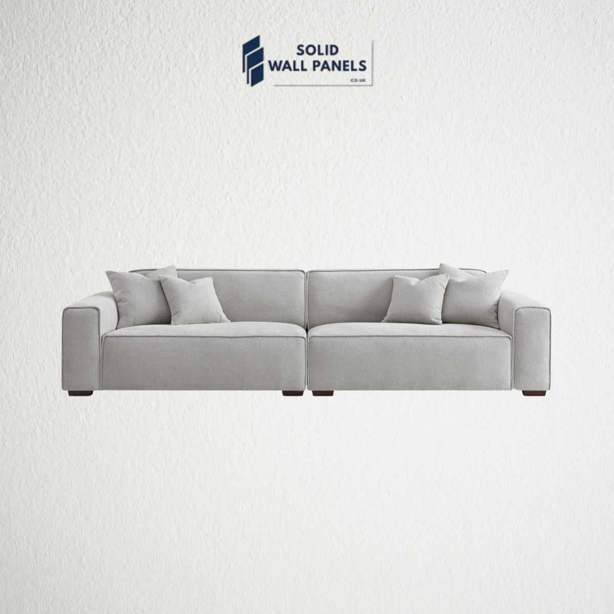 Dakota Sofa Range – Pebble Boucle Fabric | 3 Seater, Chair & Footstool Options | Luxury Modern Design