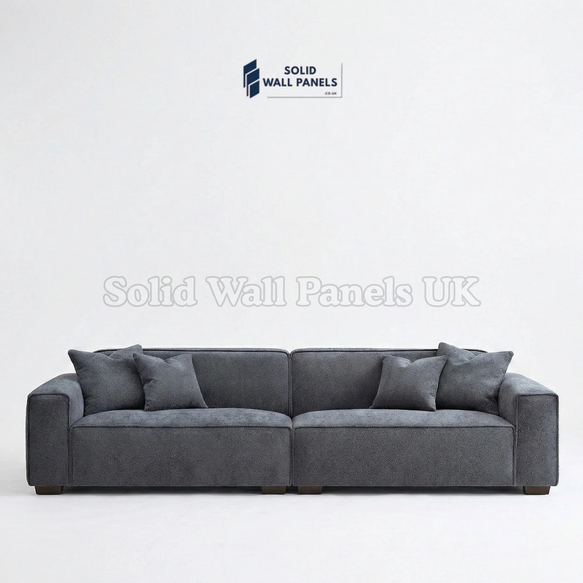Dakota Sofa Range – Charcoal Grey Bouclé Fabric | 4 Seater, 3 Seater, Armchair & Footstool Options