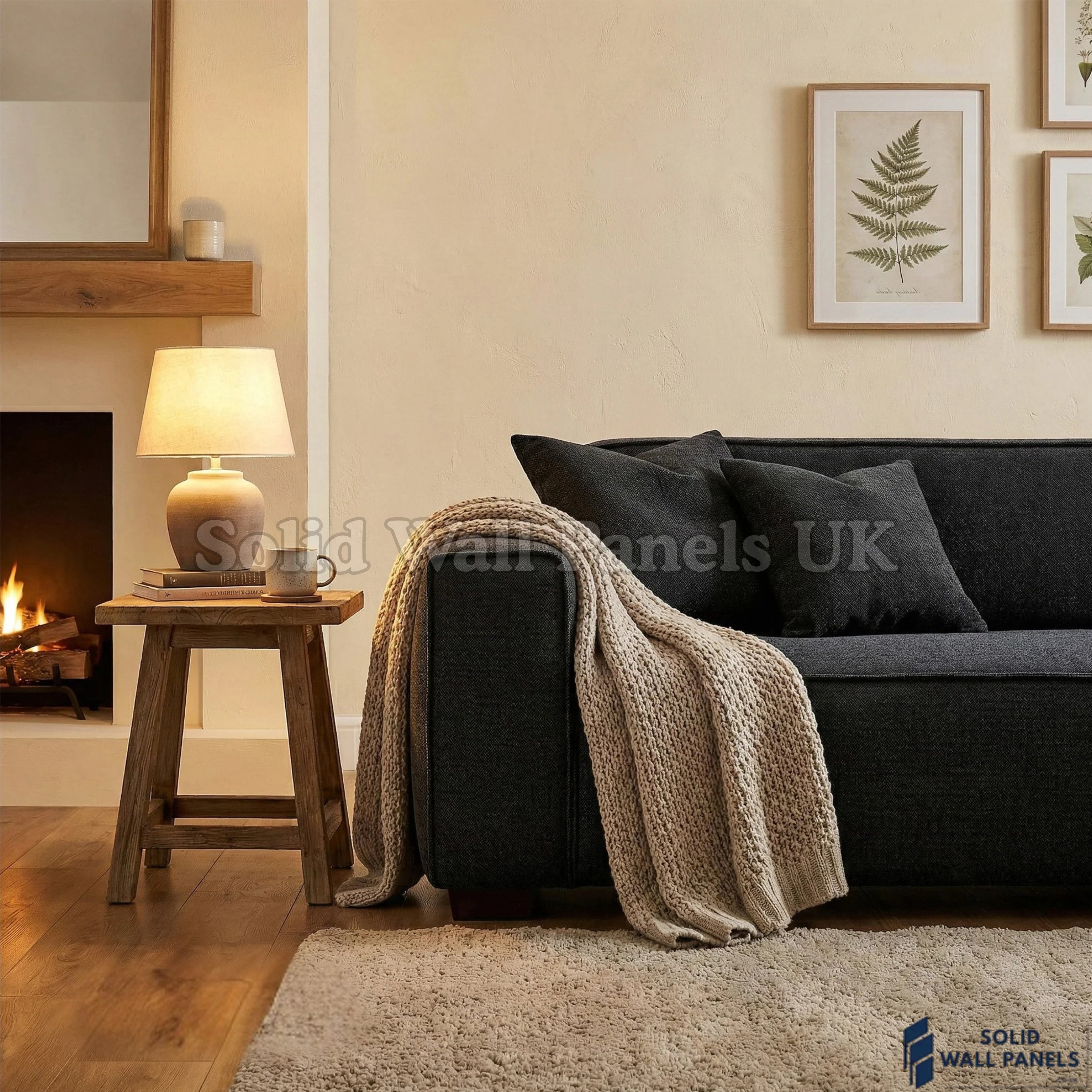 Dakota Sofa Range – Midnight Black Bouclé Fabric | 4 Seater, 3 Seater, Armchair & Footstool Options