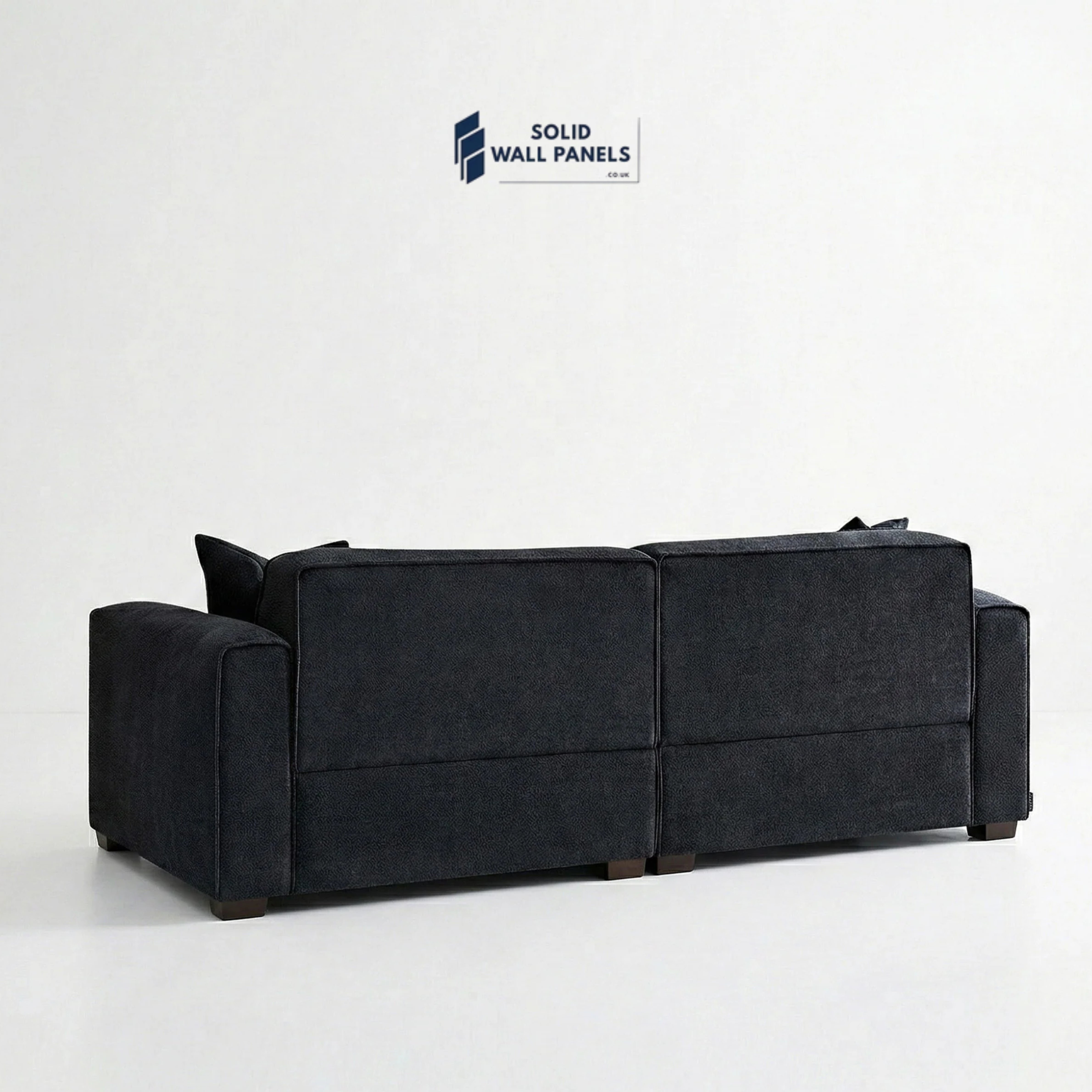 Dakota Sofa Range – Midnight Black Bouclé Fabric | 4 Seater, 3 Seater, Armchair & Footstool Options