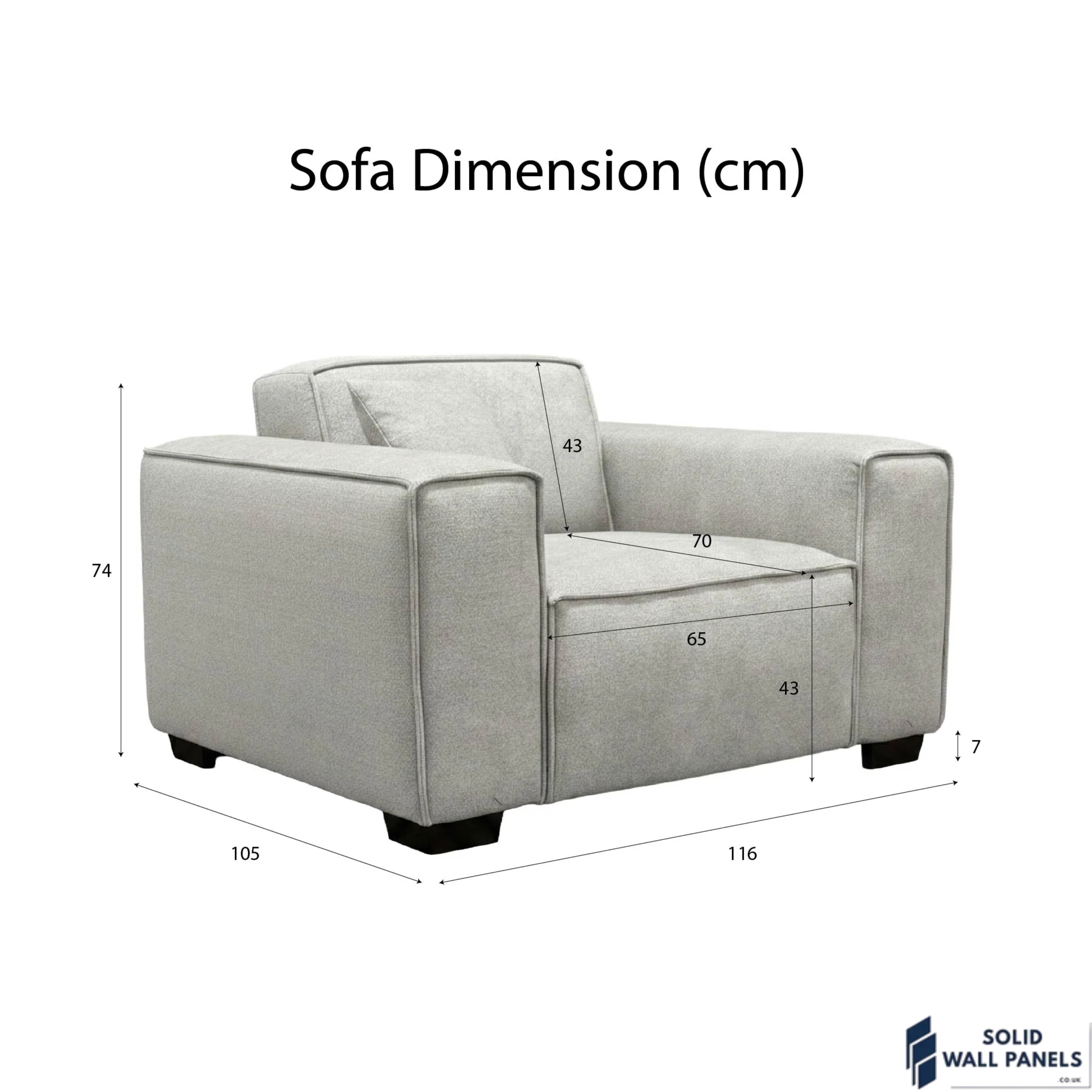 Dakota Sofa Range – Pebble Grey Bouclé Fabric | 4 Seater, 3 Seater, Armchair & Footstool Options
