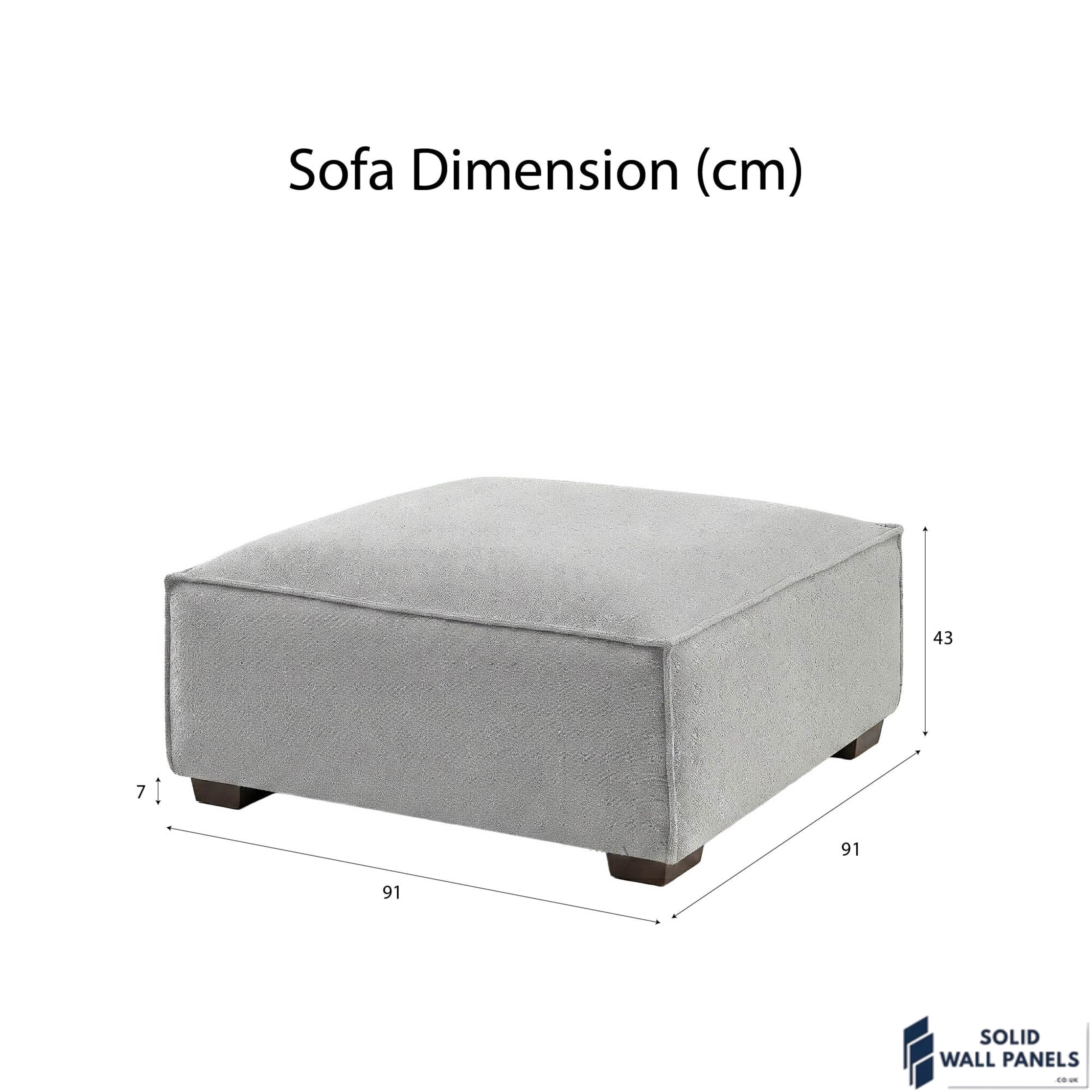 Dakota Sofa Range – Pebble Grey Bouclé Fabric | 4 Seater, 3 Seater, Armchair & Footstool Options