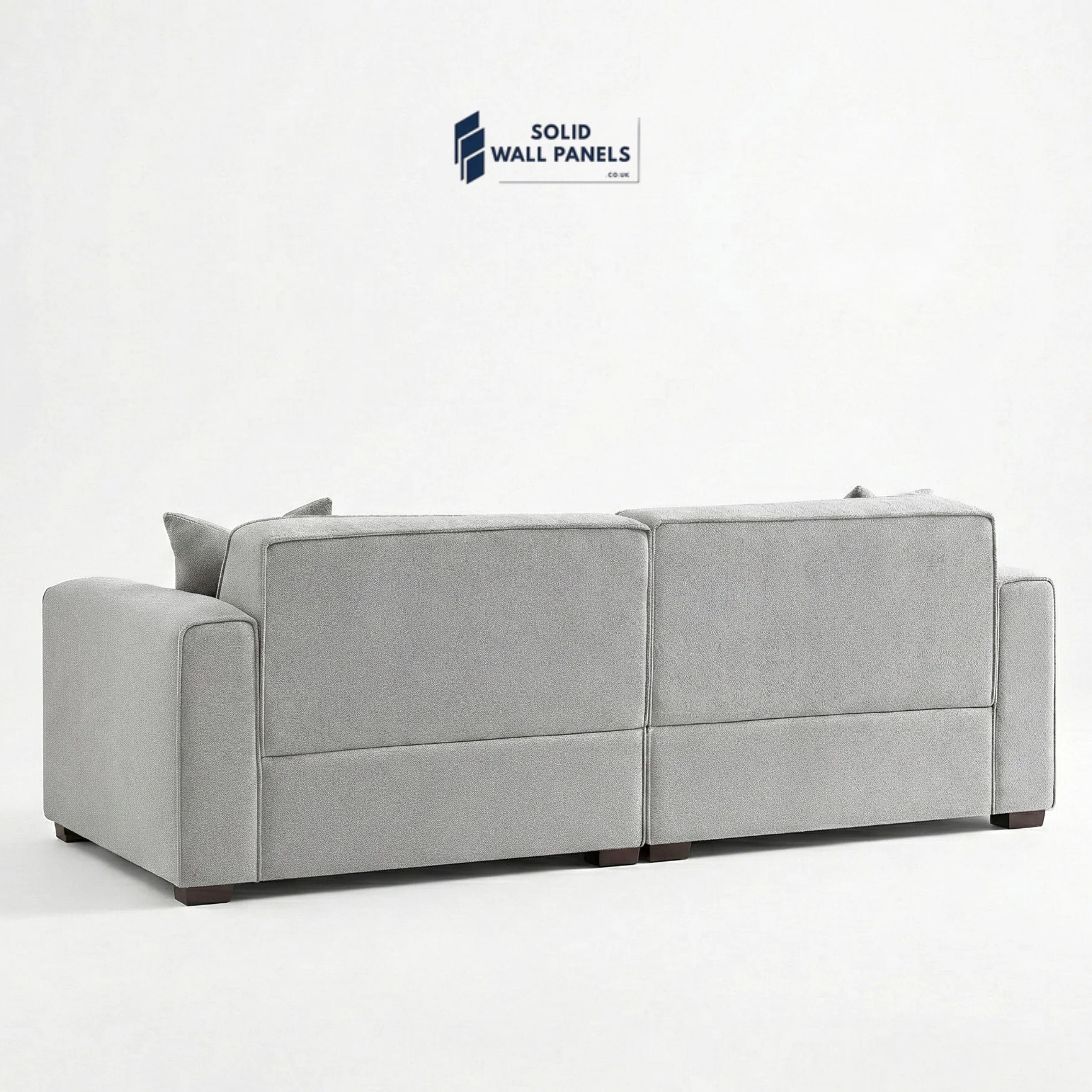 Dakota Sofa Range – Pebble Grey Bouclé Fabric | 4 Seater, 3 Seater, Armchair & Footstool Options