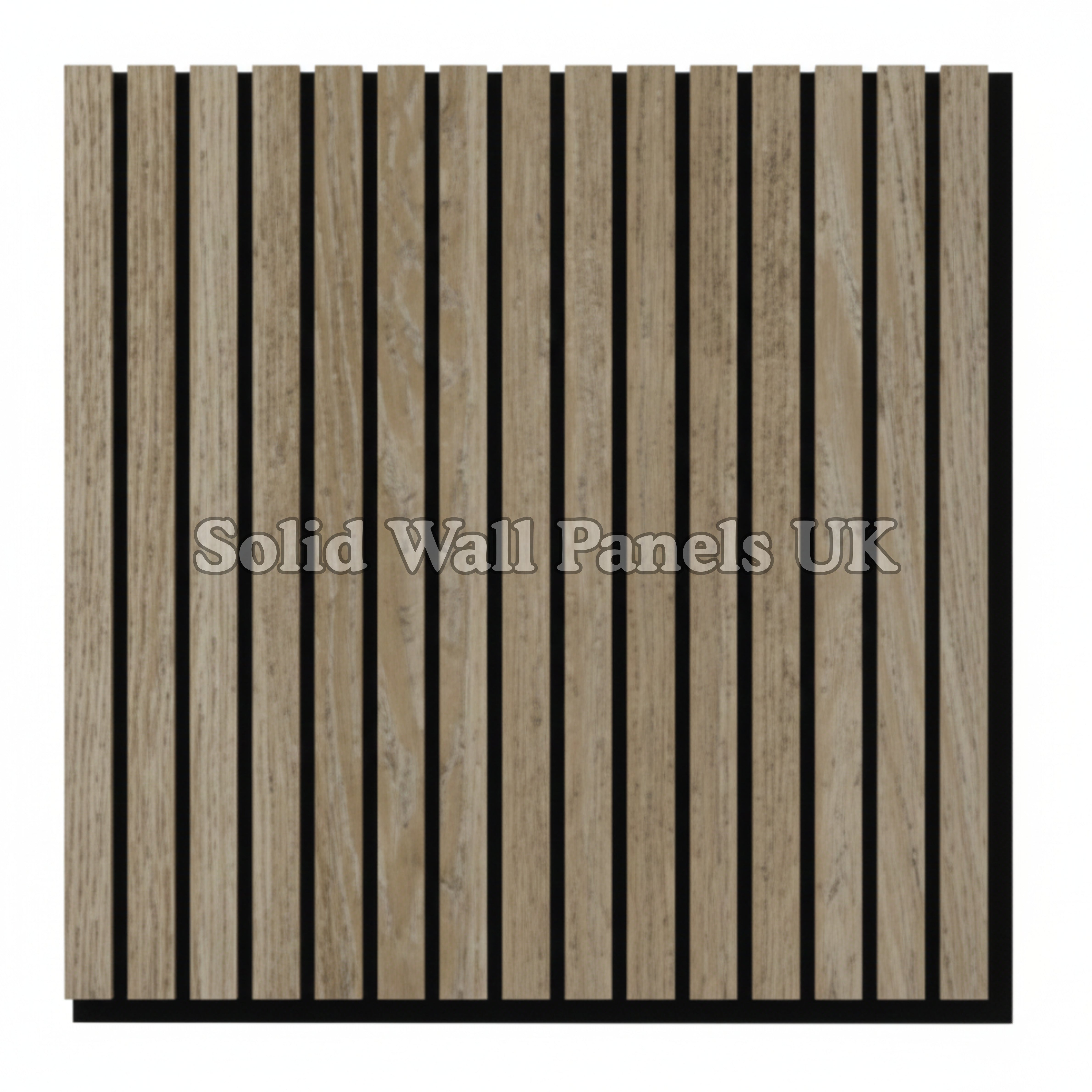 Square Acoustic Wood Wall Panels – Dark Oak | 12 Pieces 60x60cm | Solid Wall Panels UK
