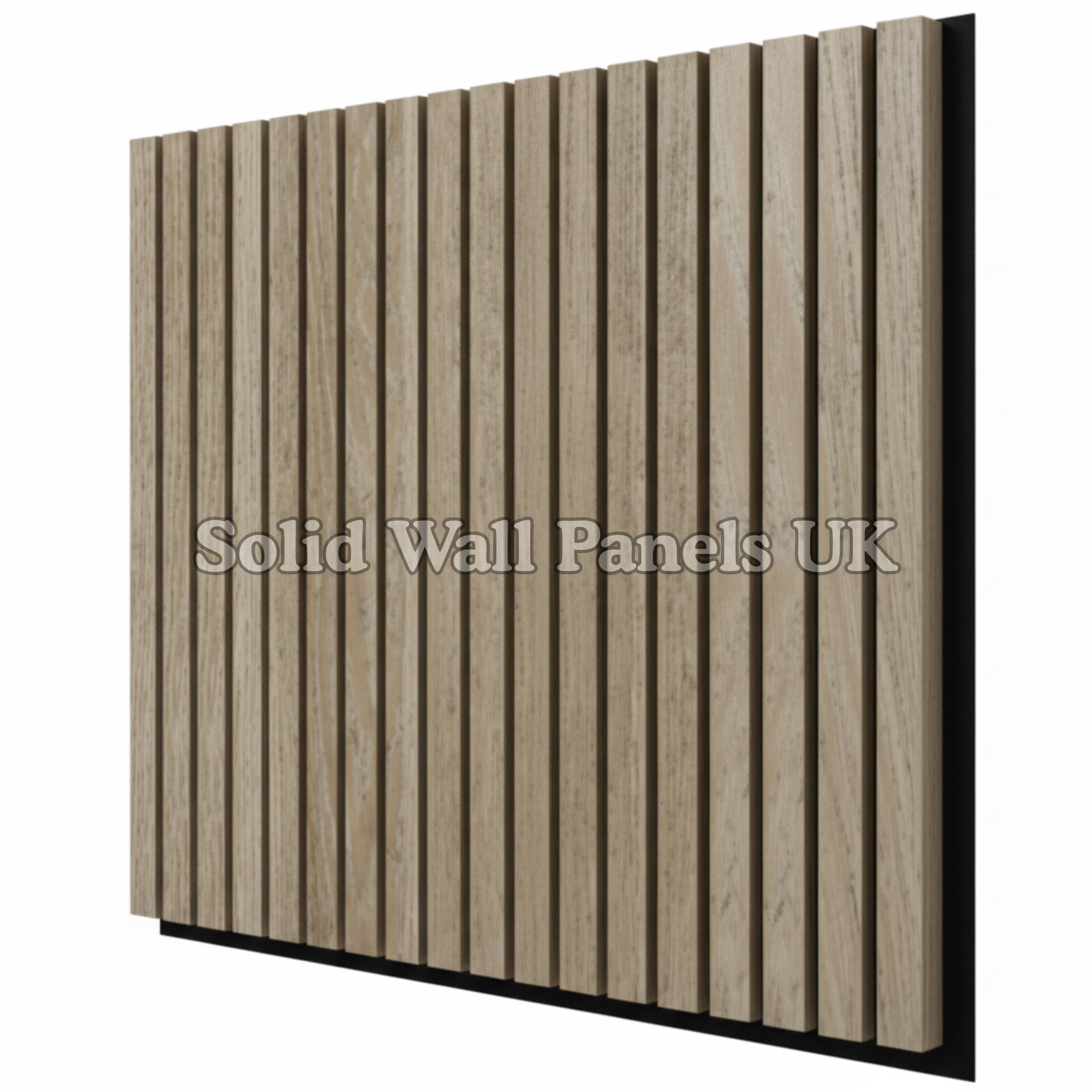 Square Acoustic Wood Wall Panels – Dark Oak | 12 Pieces 60x60cm | Solid Wall Panels UK