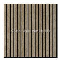 Square Acoustic Wood Wall Panels – Dark Oak | 12 Pieces 60x60cm | Solid Wall Panels UK