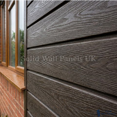 Dark Brown PVC Exterior Wall Panels – Wood Effect Outdoor Cladding 290 cm (6 Pieces)